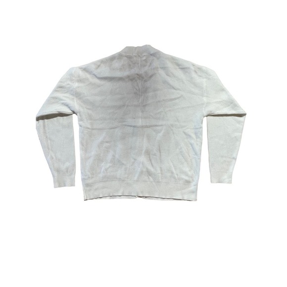 Zenana womens v-neck Button Front Cardigan Sweater Long Sleeve. White. Medium - Picture 5 of 5